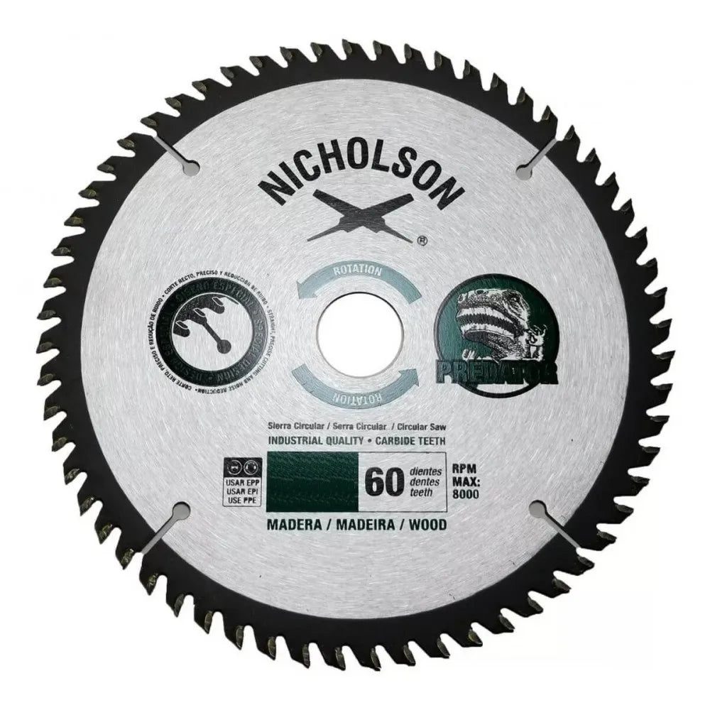 Disco s.circular 12" 60 dtes. predator (80811) - NICHOLSON