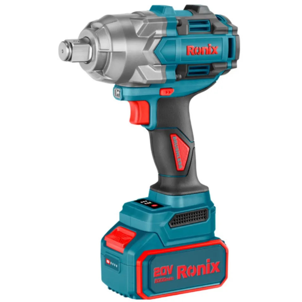 Llave de impacto inalámbrica ronix 8675 1000n.m 20v (RONIX0104) - RONIX