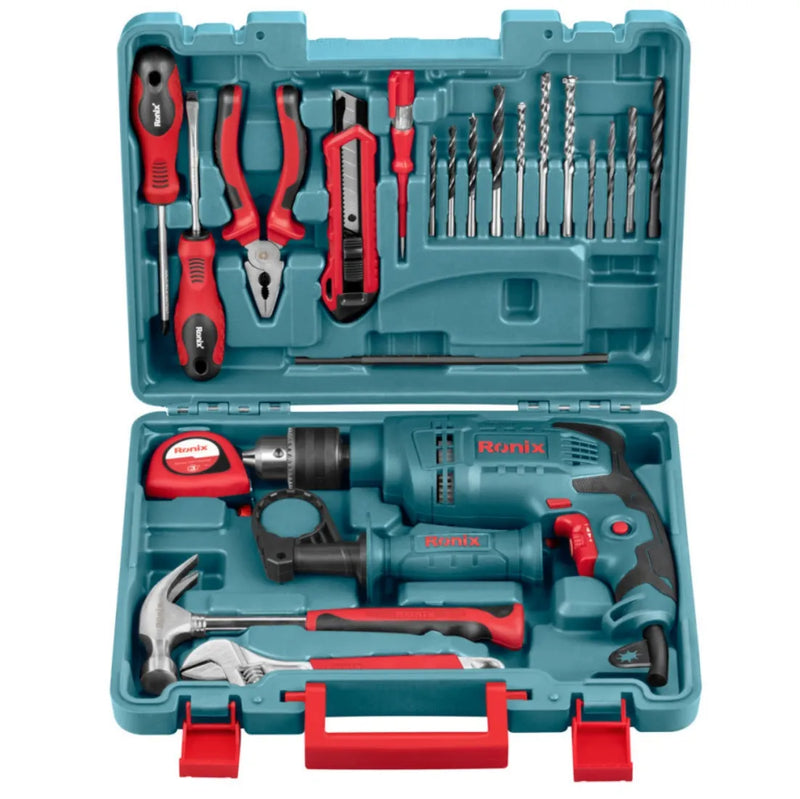 Kit taladro percutor ronix rs-0001 650w 220v (RONIX0143) - RONIX