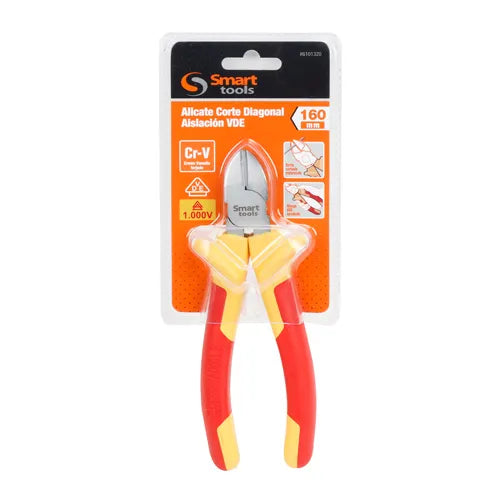 ALICATE CORTE DIAGONAL 6 AISLADO 1000V. - SMART TOOLS