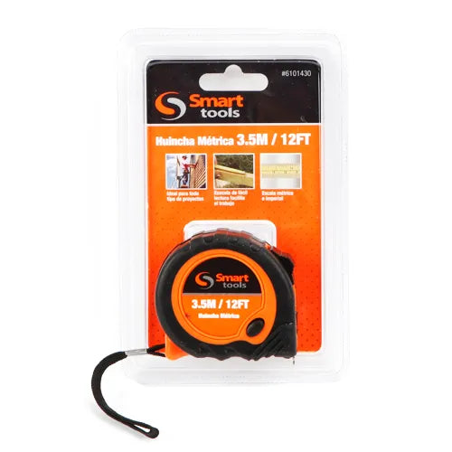 Huincha medir 3.5 mts x 16 mm. c/plastica (6101430) - SMARTTOOLS