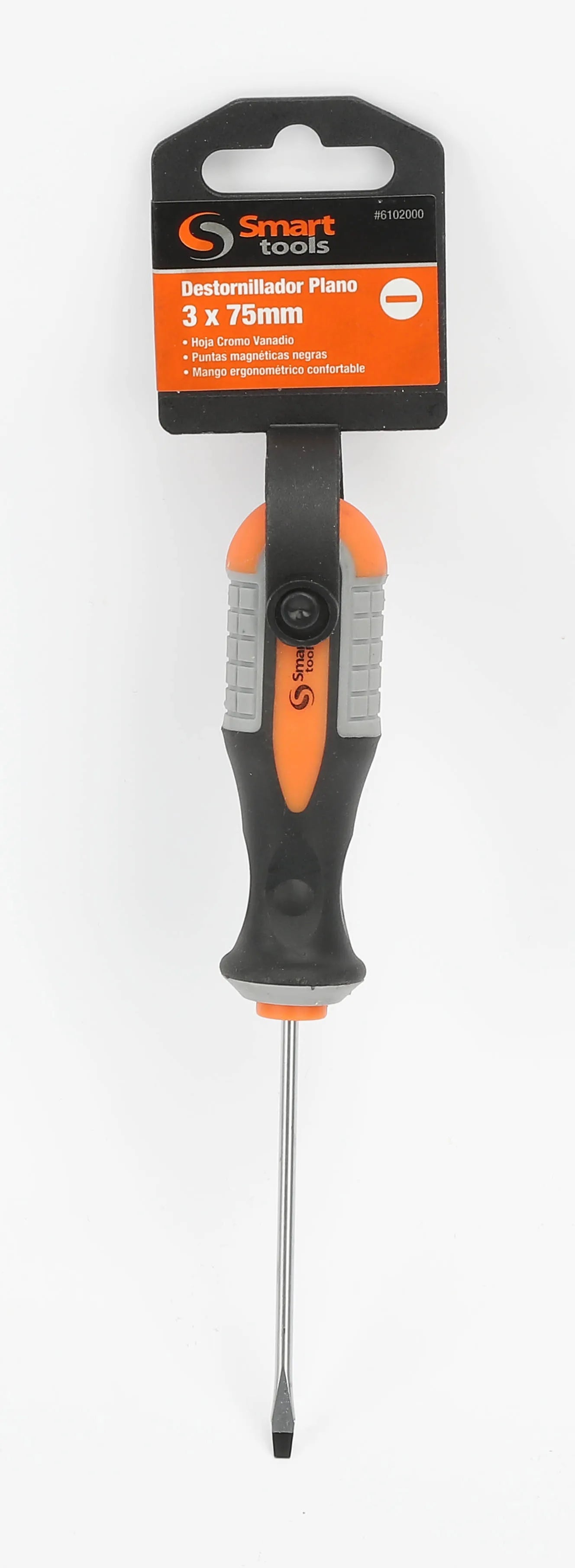 Destornillador plano 6.0x38 mm. 1/4x1.1/2" (6102020) - SMARTTOOLS