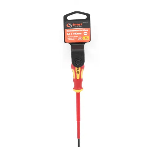 DESTORNILLADOR PLANO 4.0x100MM AISLADO M/PLAST - SMART TOOLS