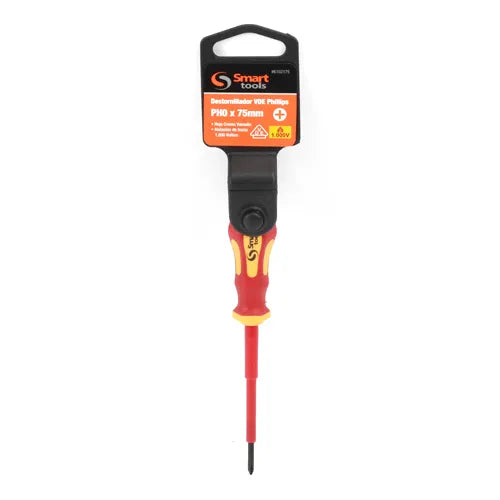 Destornillador phillips ph0x  75mm aislado m/plast (6102175) - SMARTTOOLS
