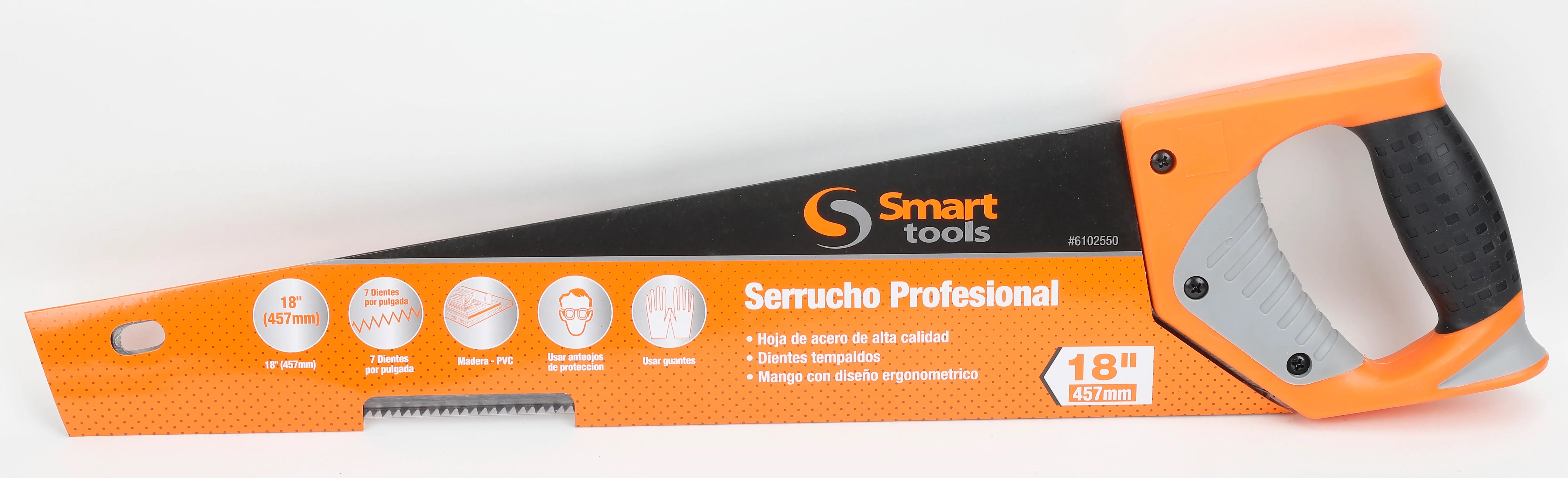 Serrucho carpintero m/goma 20"x7d (6102555) - SMARTTOOLS