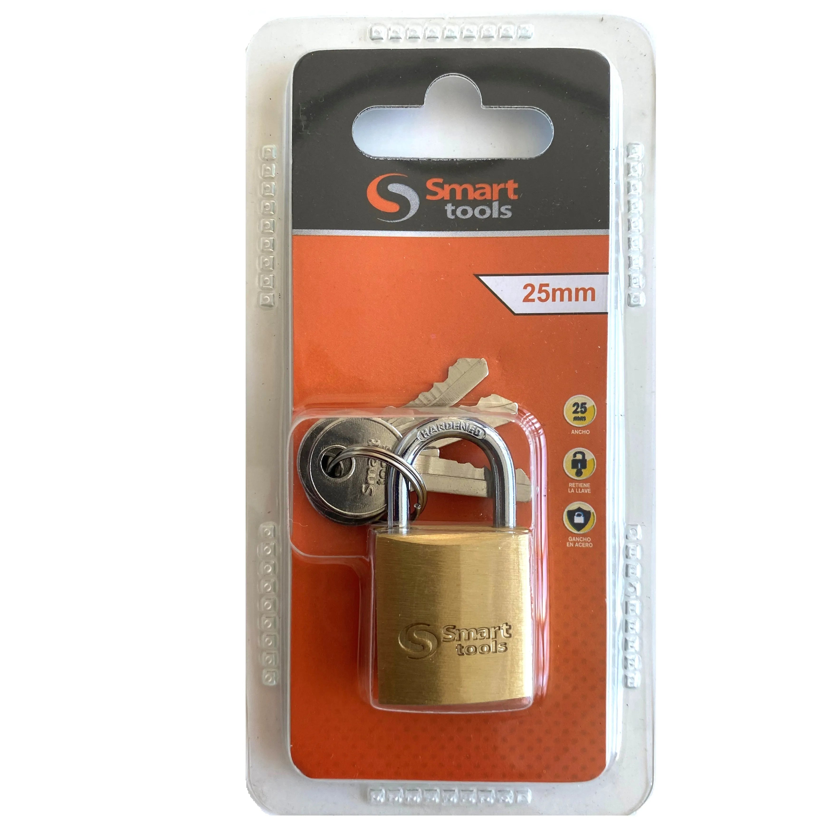 CANDADO BRONCE FORJADO 25MM BLISTER - SMART TOOLS