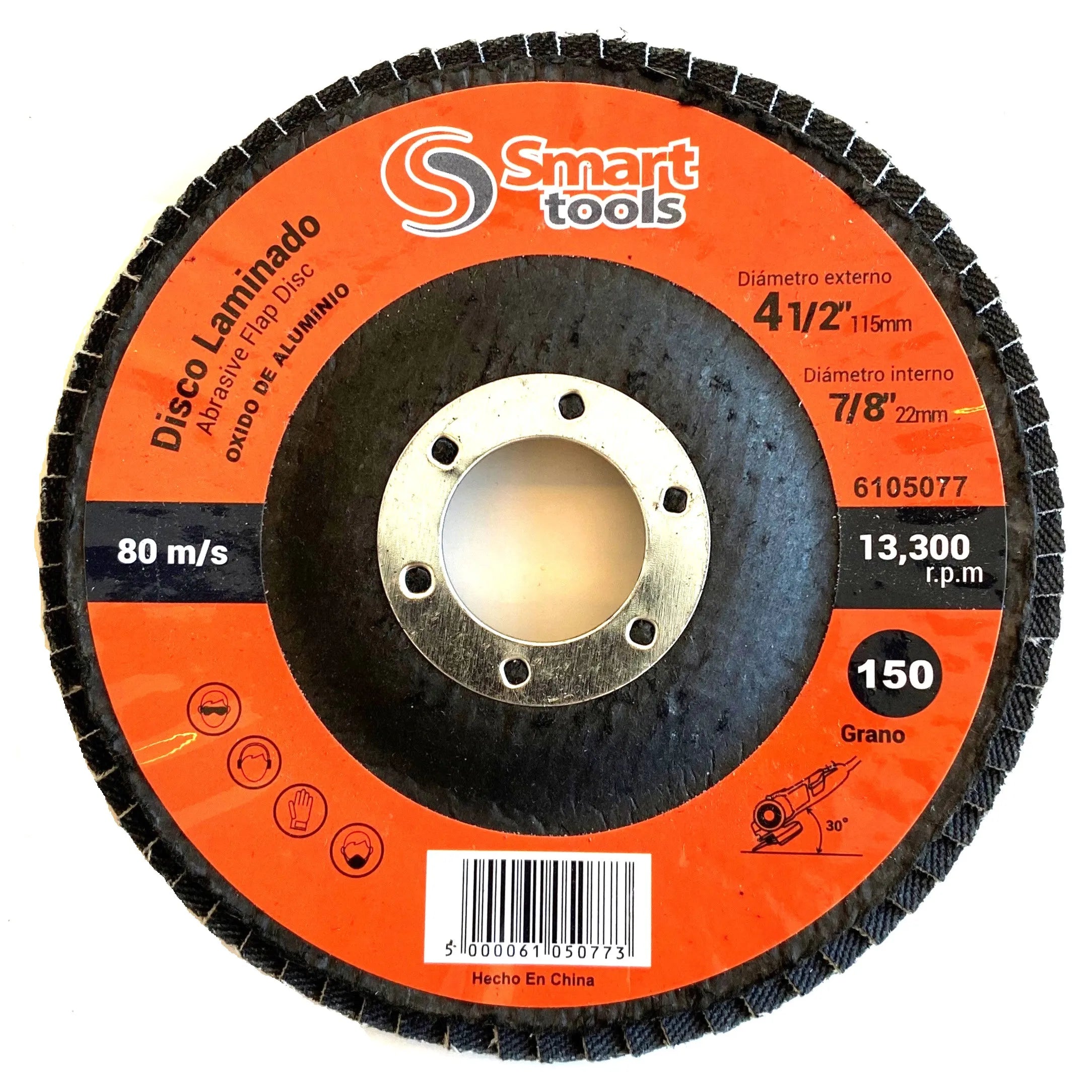 Disco de lija traslapado 4.1/2" gr.320 supra (*) - SMARTTOOLS