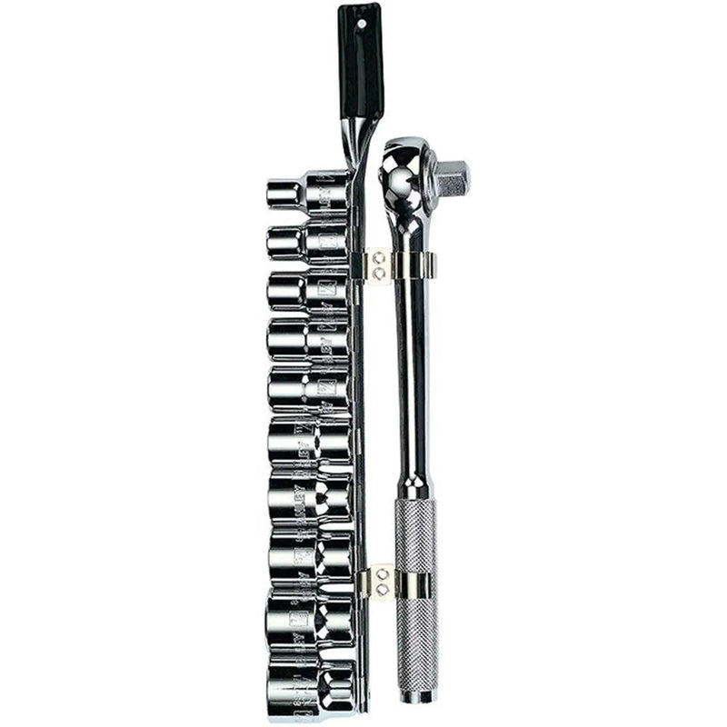 Jgo. dados 1/2 10-19 mm. 11 pzas. (86-734) - STANLEY