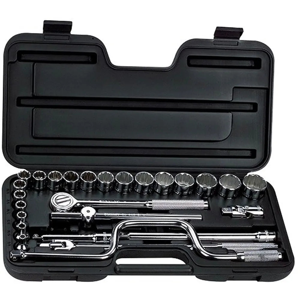 Jgo. dados []1/2"  1/4-1.1/4" 27 pzas. (86-505) - STANLEY