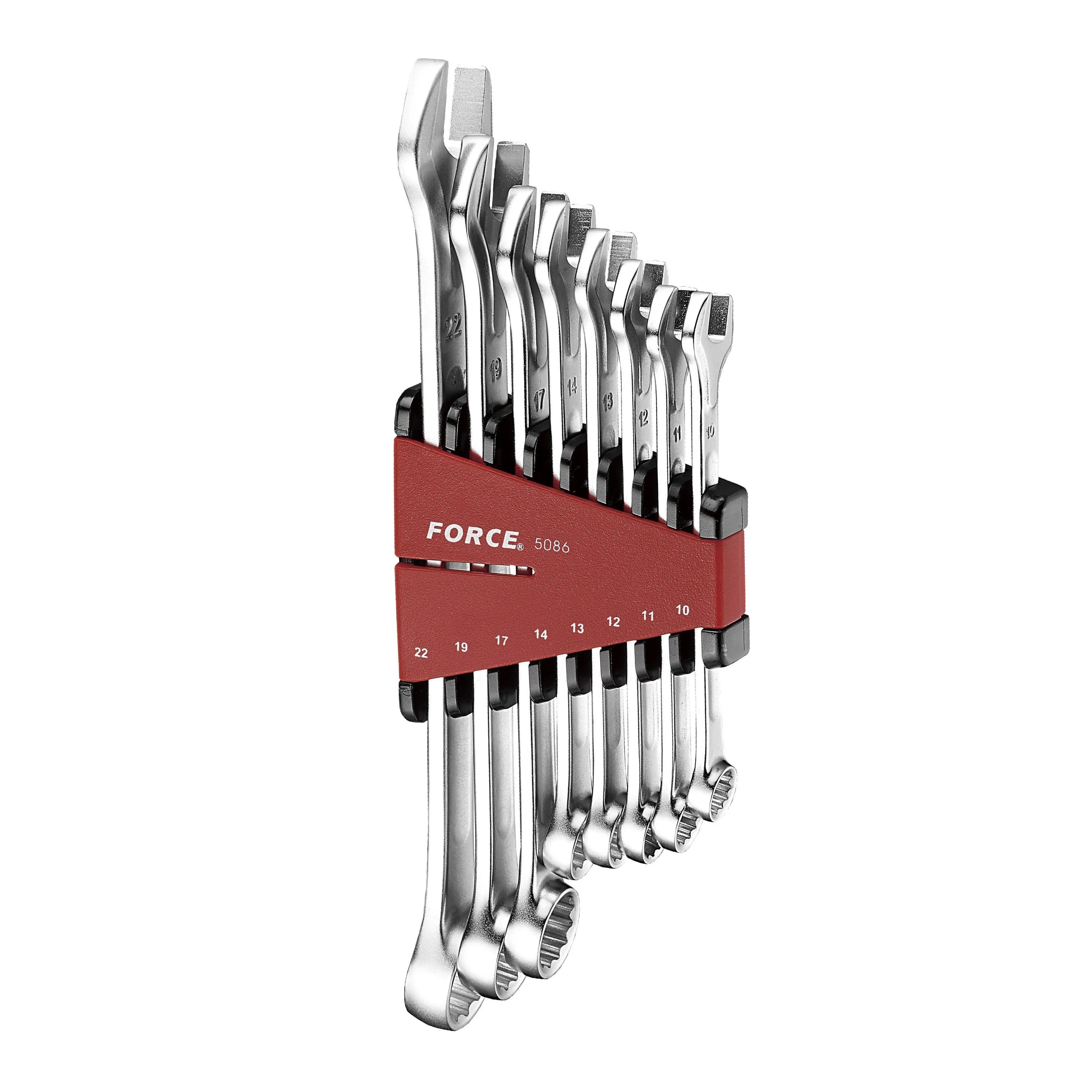 Jgo. llaves pta.-corona 3/8"-13/16" 8 pzs (5086s) - FORCE