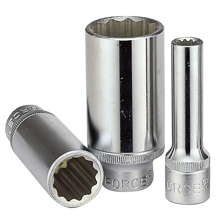 Dado []1/2" de 30 mm. polig. largo (5497730) - FORCE