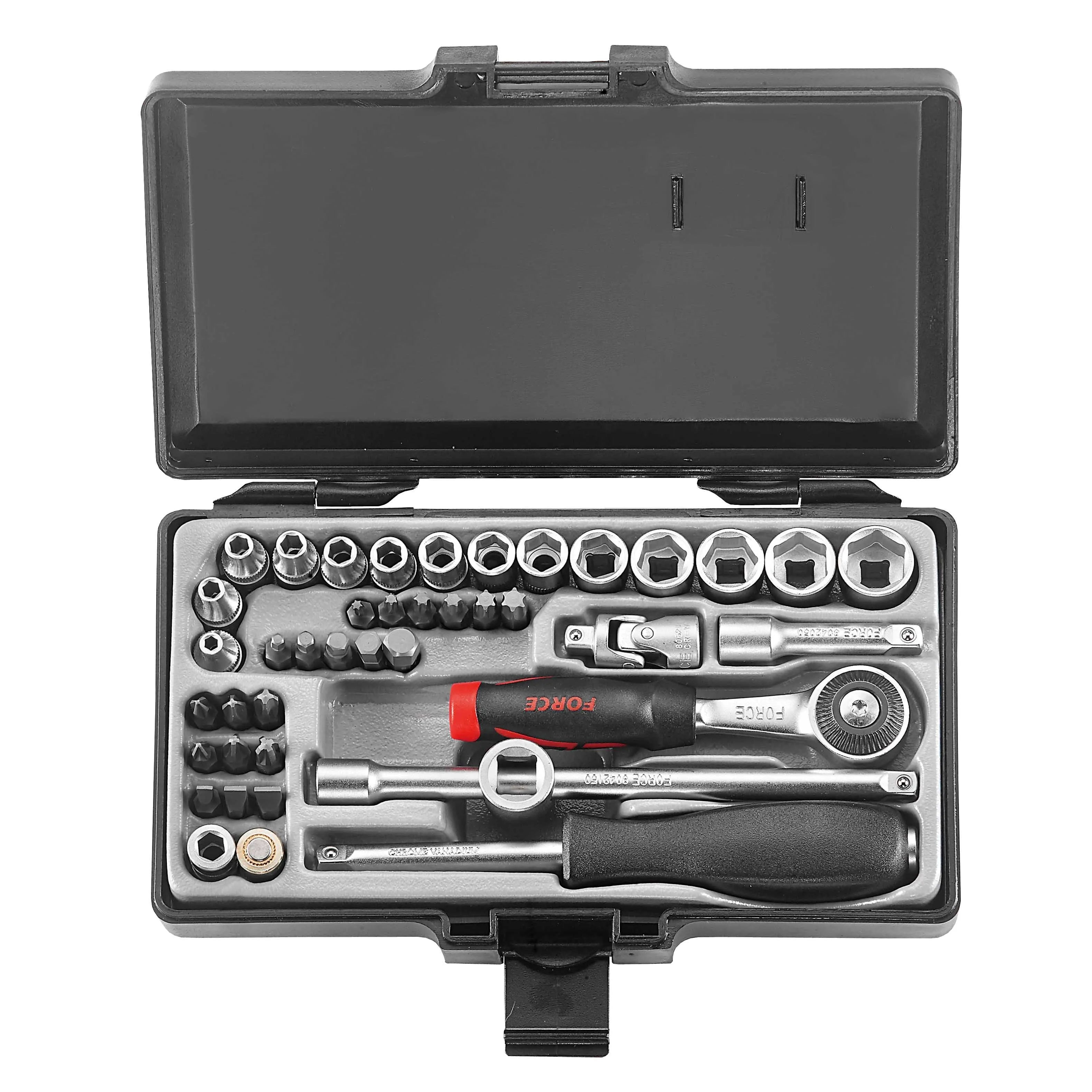 Jgo. dados []1/4" 42 pzas. (2421) - FORCE