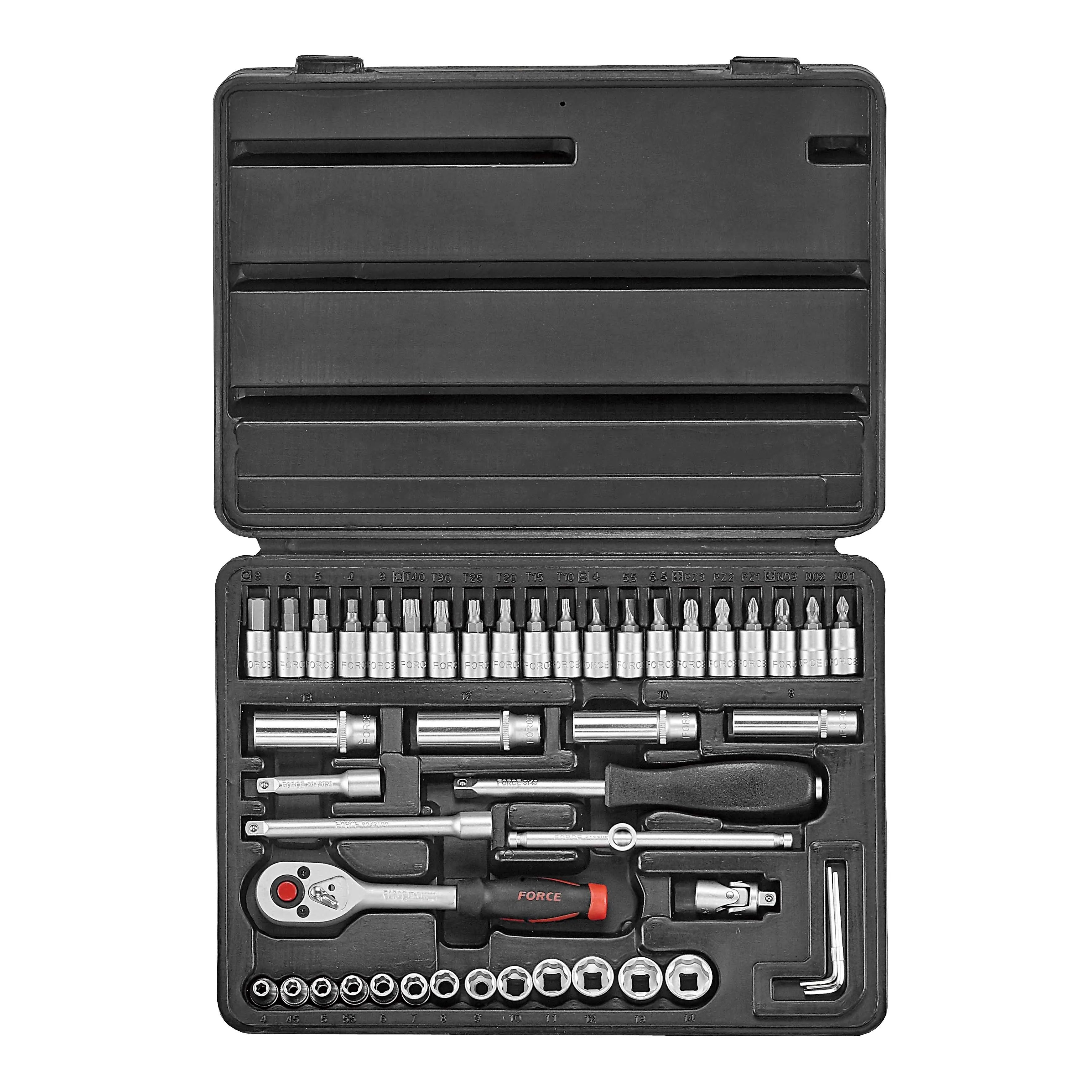 Jgo. dados []1/4" 46 pzas. (2461-5) - FORCE