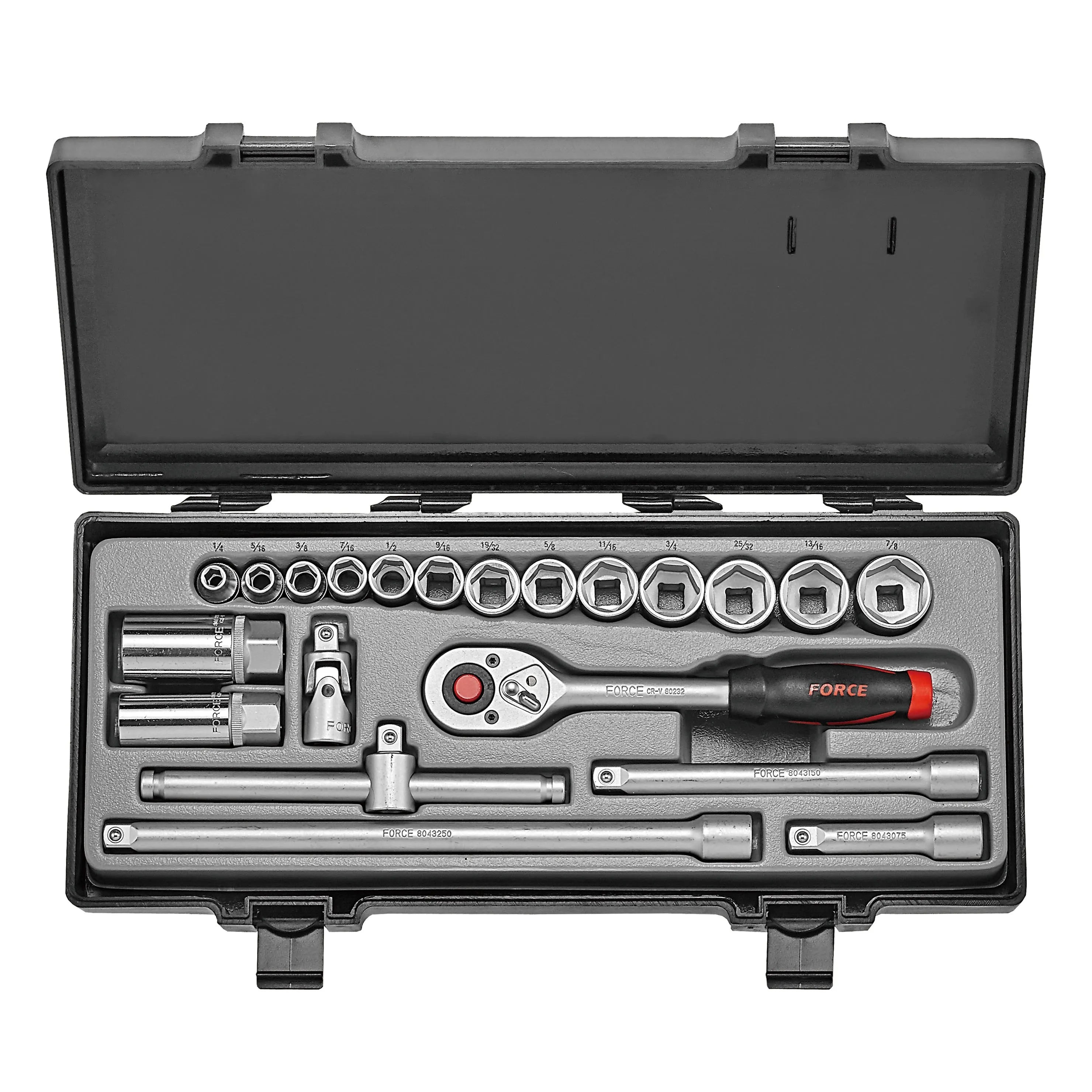 Jgo. dados []3/8"  1/4"-7/8" (3212) - FORCE