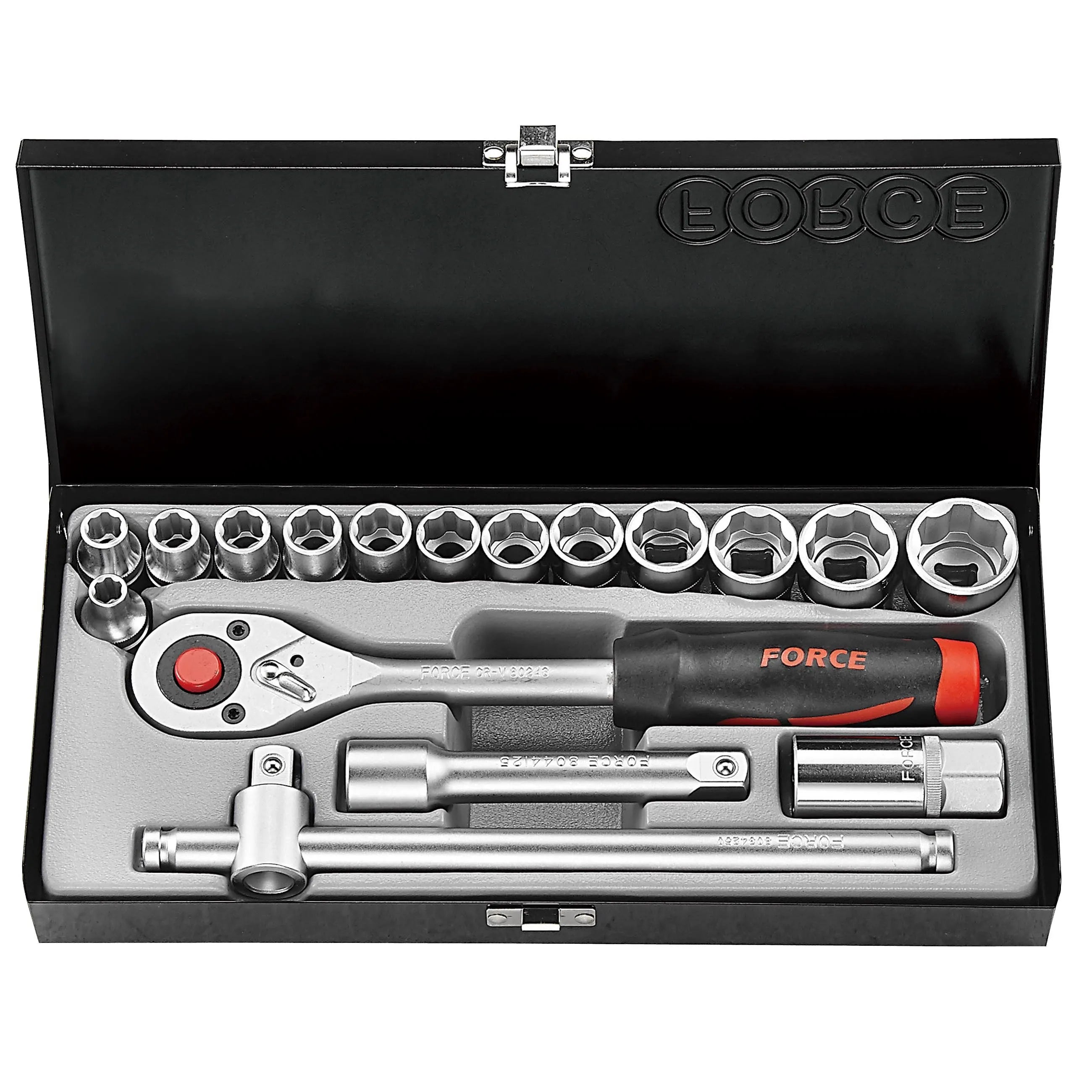 Jgo. dados []1/2"   8-26 mm. (4173-9) - FORCE