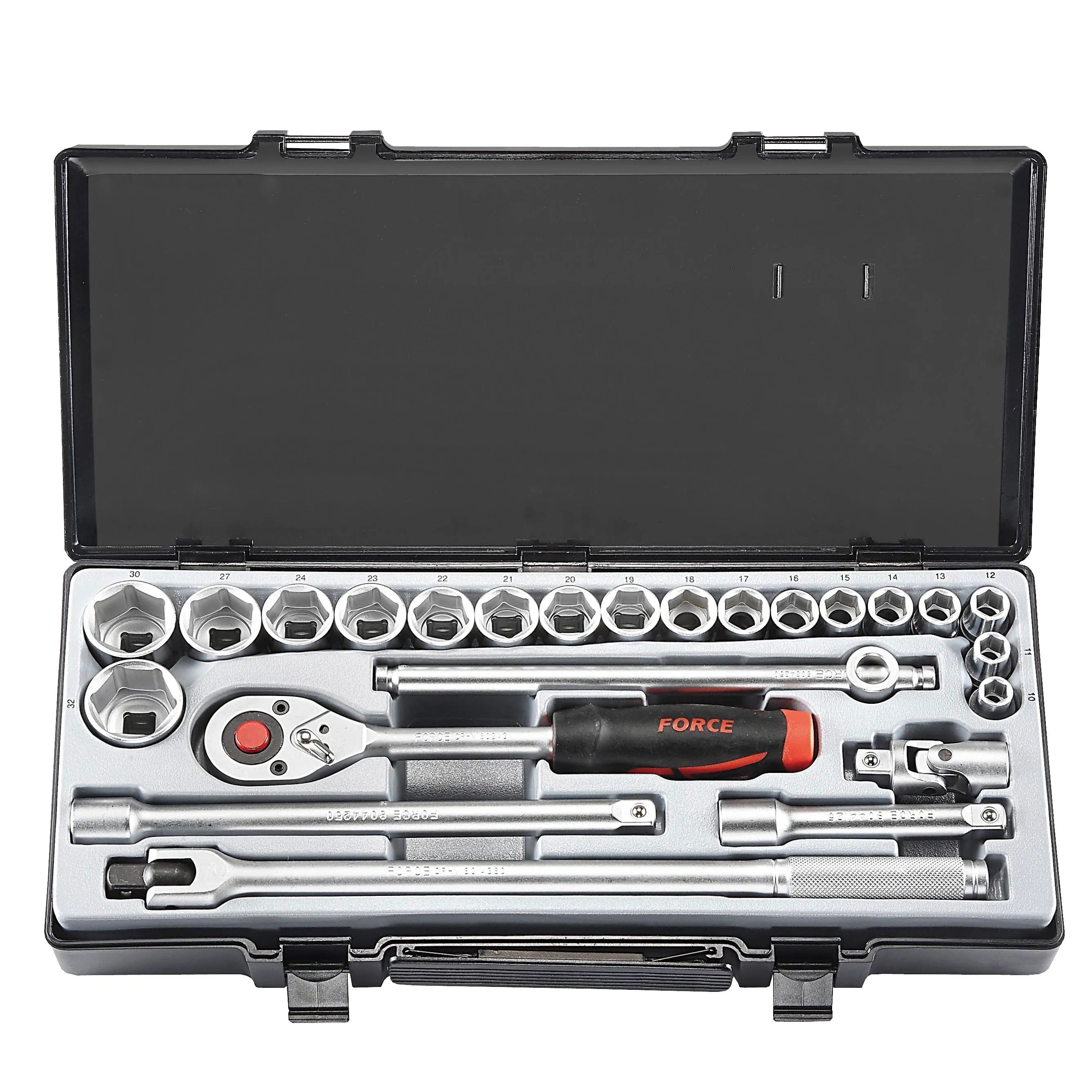 Jgo. dados []1/2" 10-32 mm. (4243-09-01 00:00:00) - FORCE