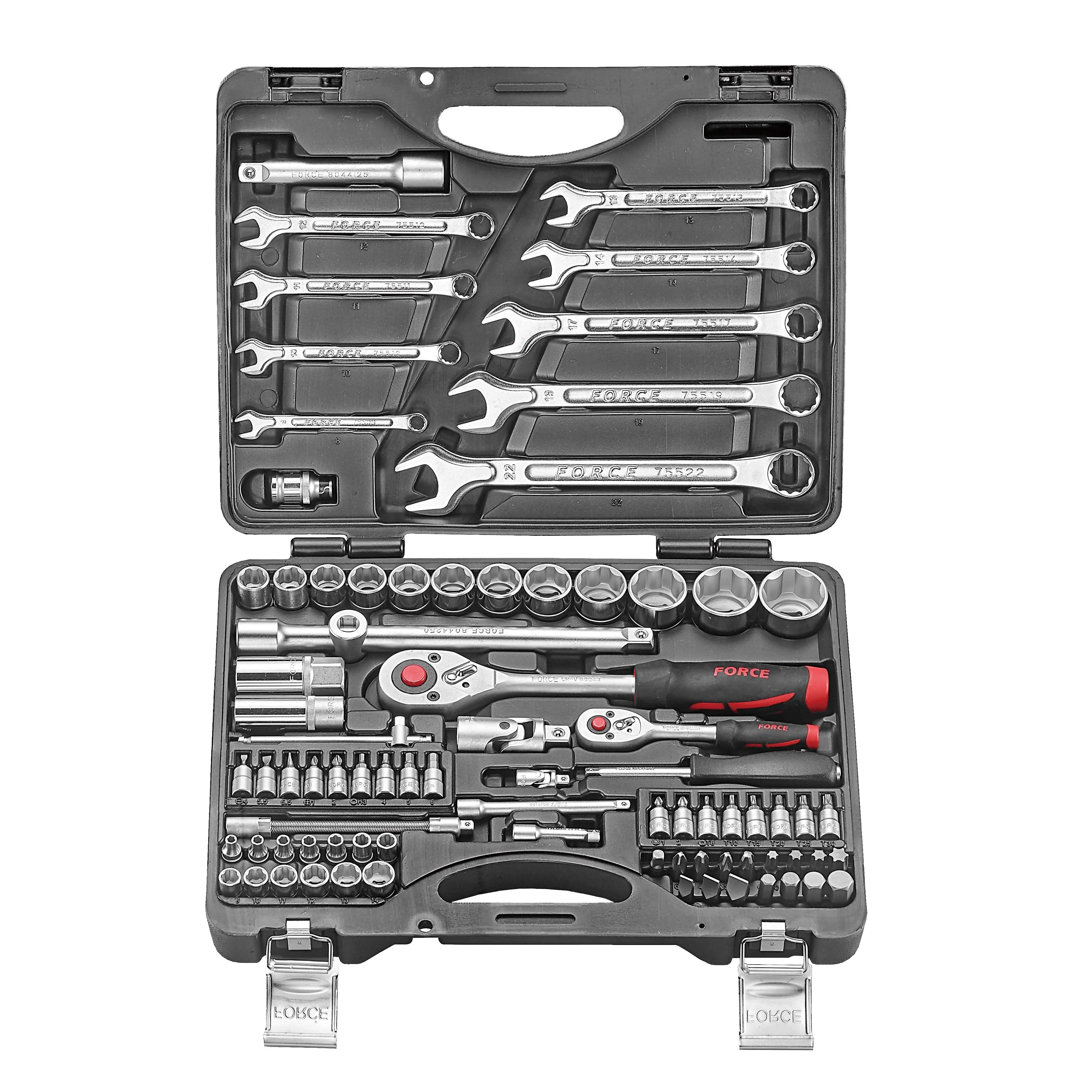 Jgo. dados/llaves 82 pzas. (4821-09-01 00:00:00) - FORCE