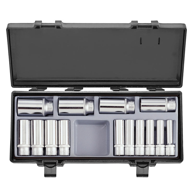 Jgo. dados 1/2 10-32 mm. largo hex. (4143) - FORCE