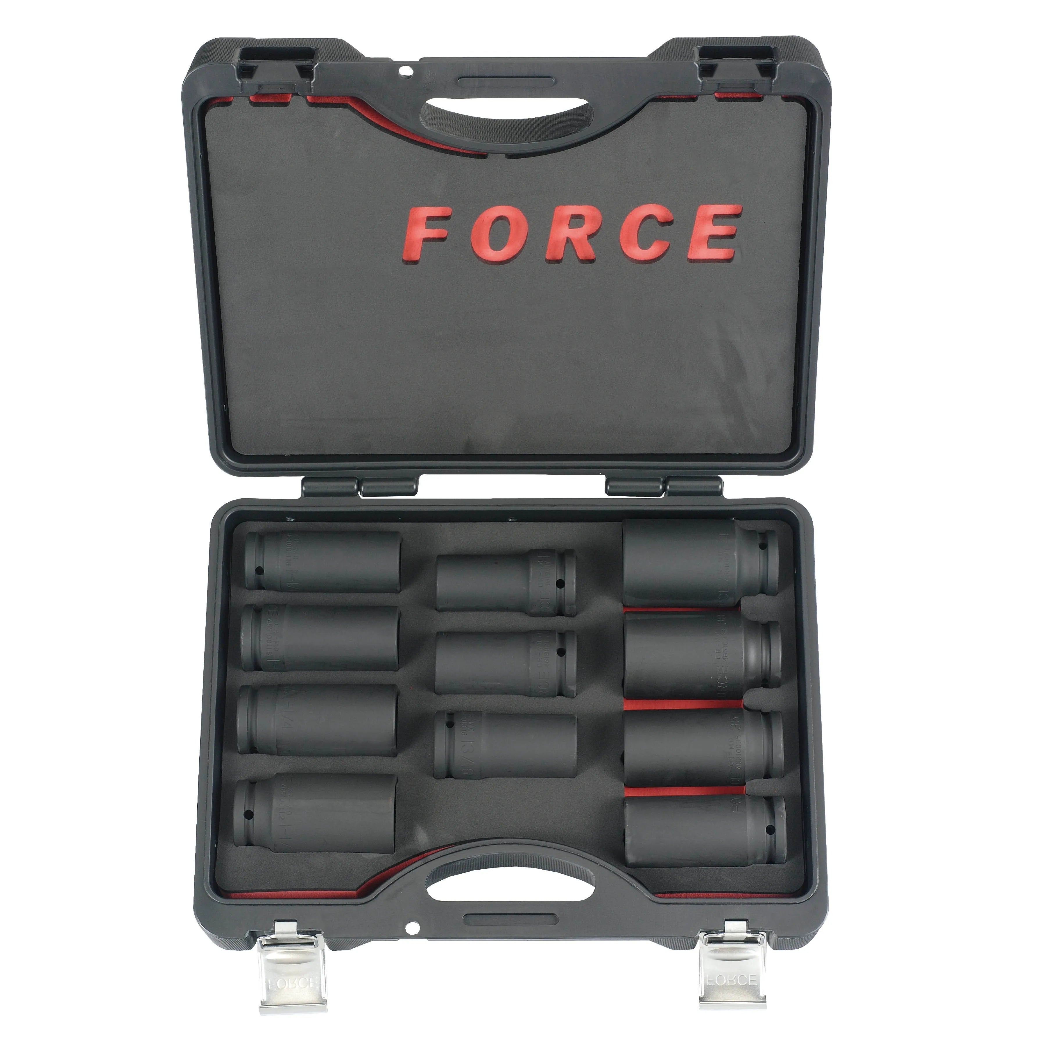 Jgo. dados de impacto []3/4" de 11 pzs. (6113) - FORCE