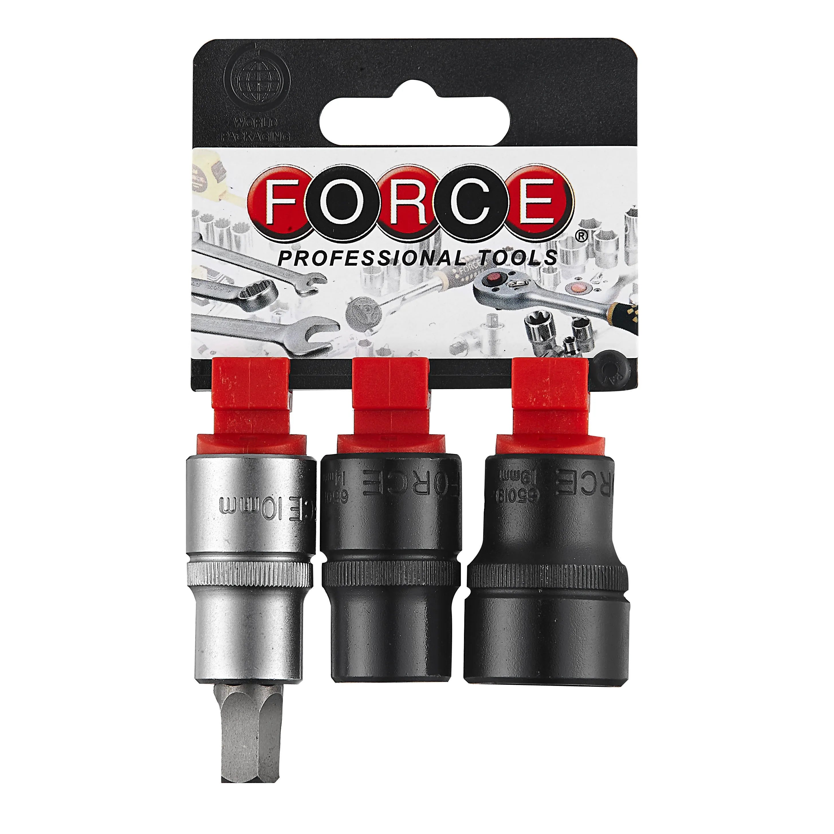 Jgo. dados []1/2" pentagonales 3 pzs. (4036) - FORCE