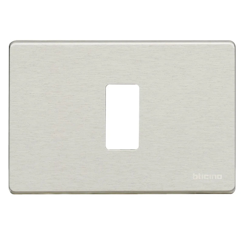 Placa aluminio oxidal embutida 3 puestos (503/3x) - ARTICULOS ELECTRICOS