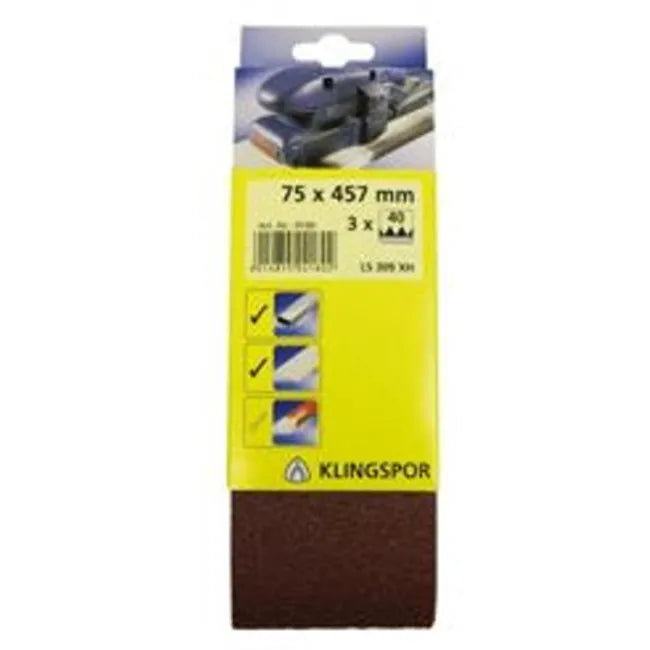 Banda de lija  75x533  gr. 80 (7020) - KLINGSPOR