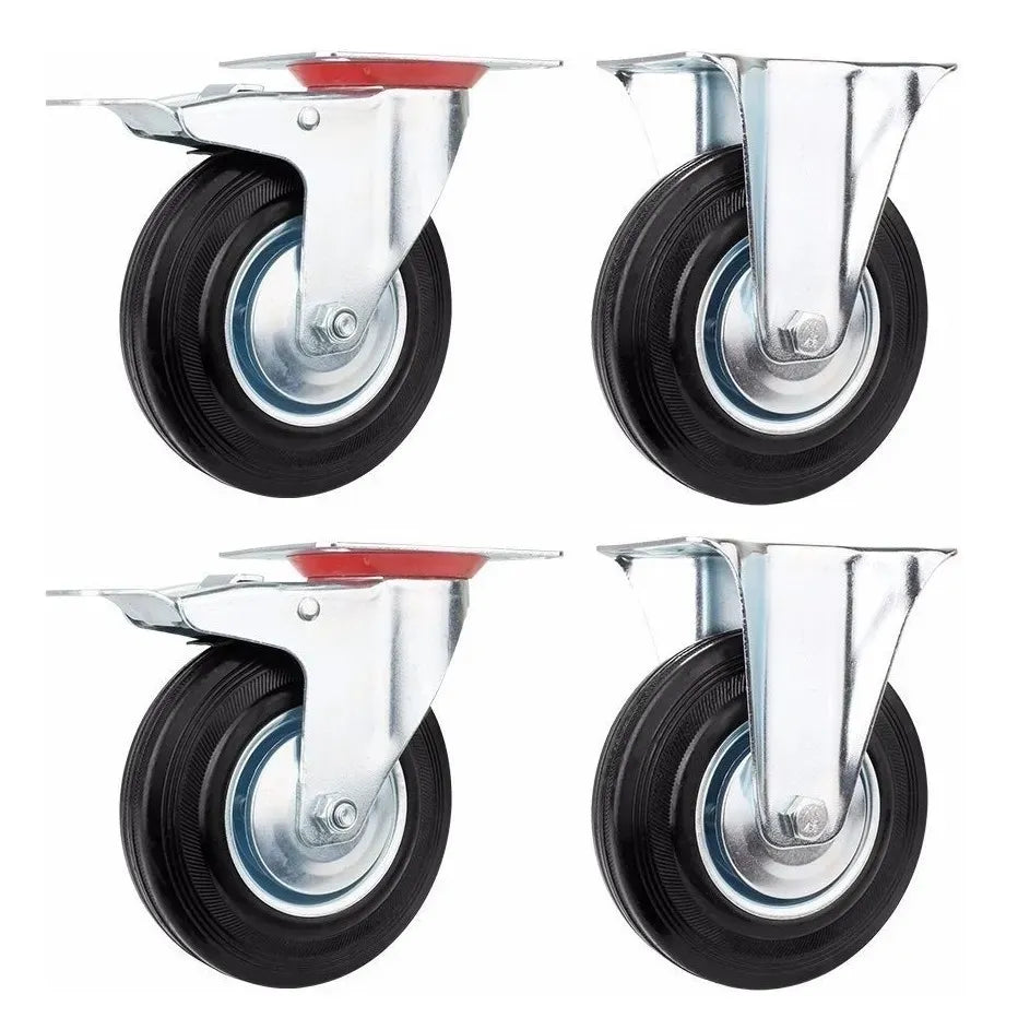 Rueda con buje fija de  4"x1.1/4"x1/2 (*) - INADER