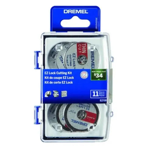 Kit De Accesorios Speedclick De 11 Pzs. Con Mandril De Una Pieza, No Necesita Tornillo Ni Llave (E728) - DREMEL