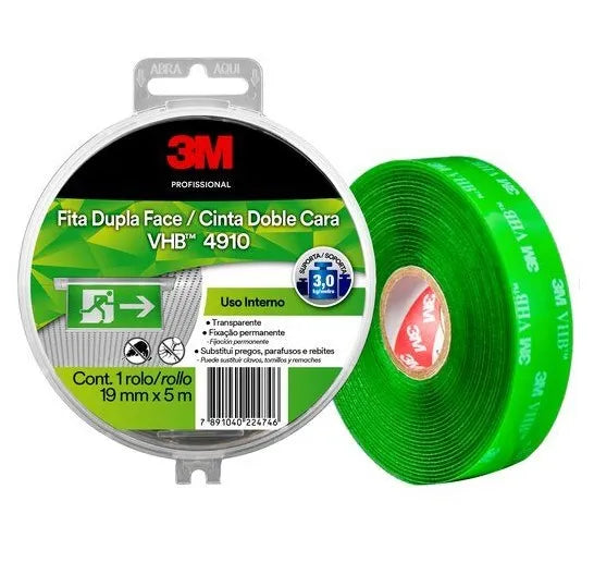 Cinta doble faz 19mmx5mt ext.blaca 4950 (hb00445922) - ART.DE SEGURIDAD