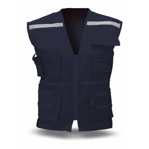 Chaleco geologo azul talla m c/reflectante (*) - ART.DE SEGURIDAD