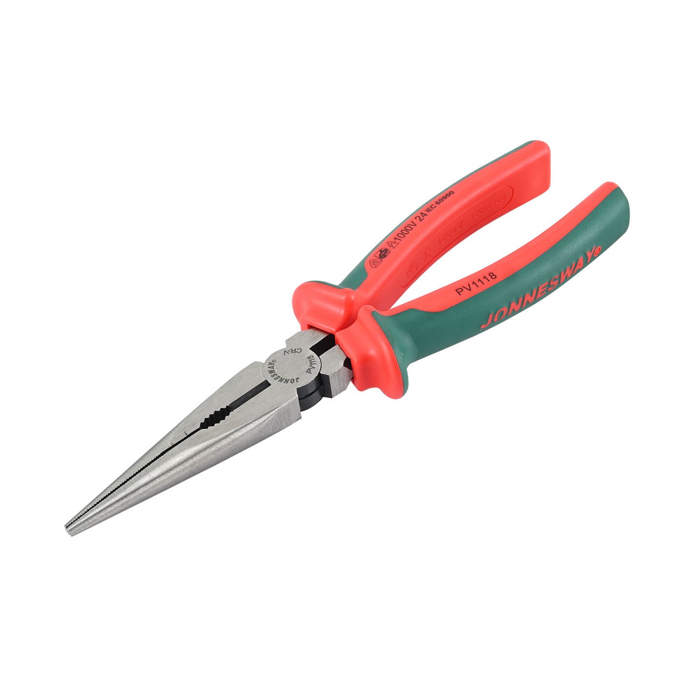 ALICATE PUNTA LARGA 8 ELECTRICO 1000V PV1118 1000V VDE - JONNESWAY