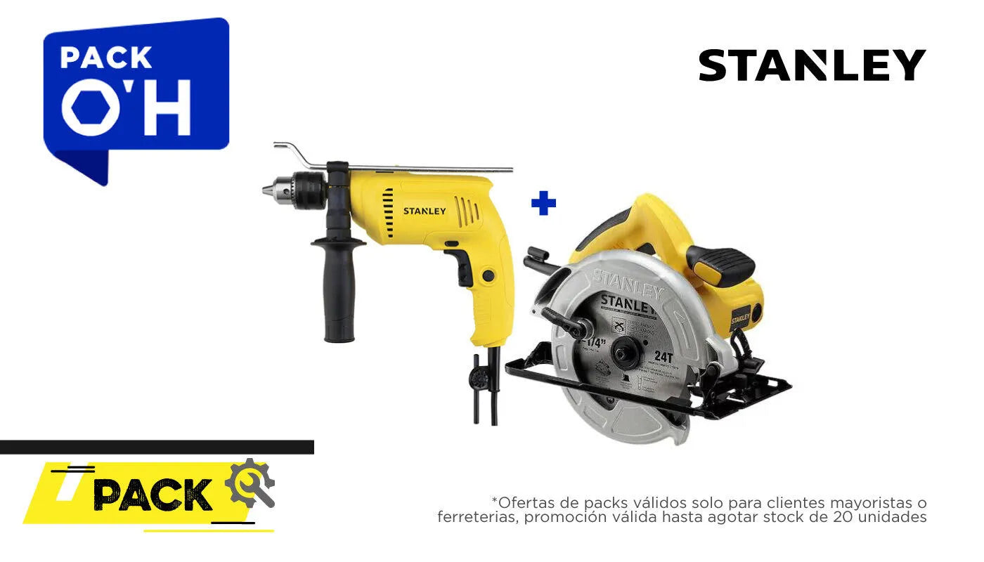 Kit   taladro sdh600 w 1/2"+sierra circ.sc-16 7.1/4 (STANLEY0019) - STANLEY