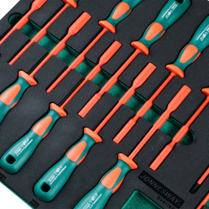 BANDEJA 18 DESTORNILLADORES AISLADOS DV4118 1000V VDE - JONNESWAY