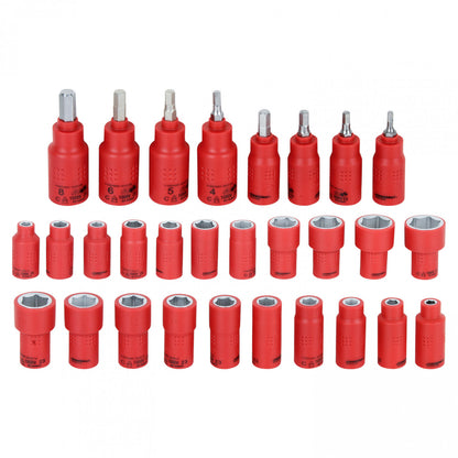 BANDEJA 36 DADOS AISLADOS 1/4y 3/8 S03V3136 1000V VDE - JONNESWAY