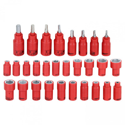 BANDEJA 36 DADOS AISLADOS 1/4y 3/8 S03V3136 1000V VDE - JONNESWAY