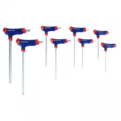 BANDEJA JUEGO 8 LLAVES HEXAGONALES CON MANGO EN T