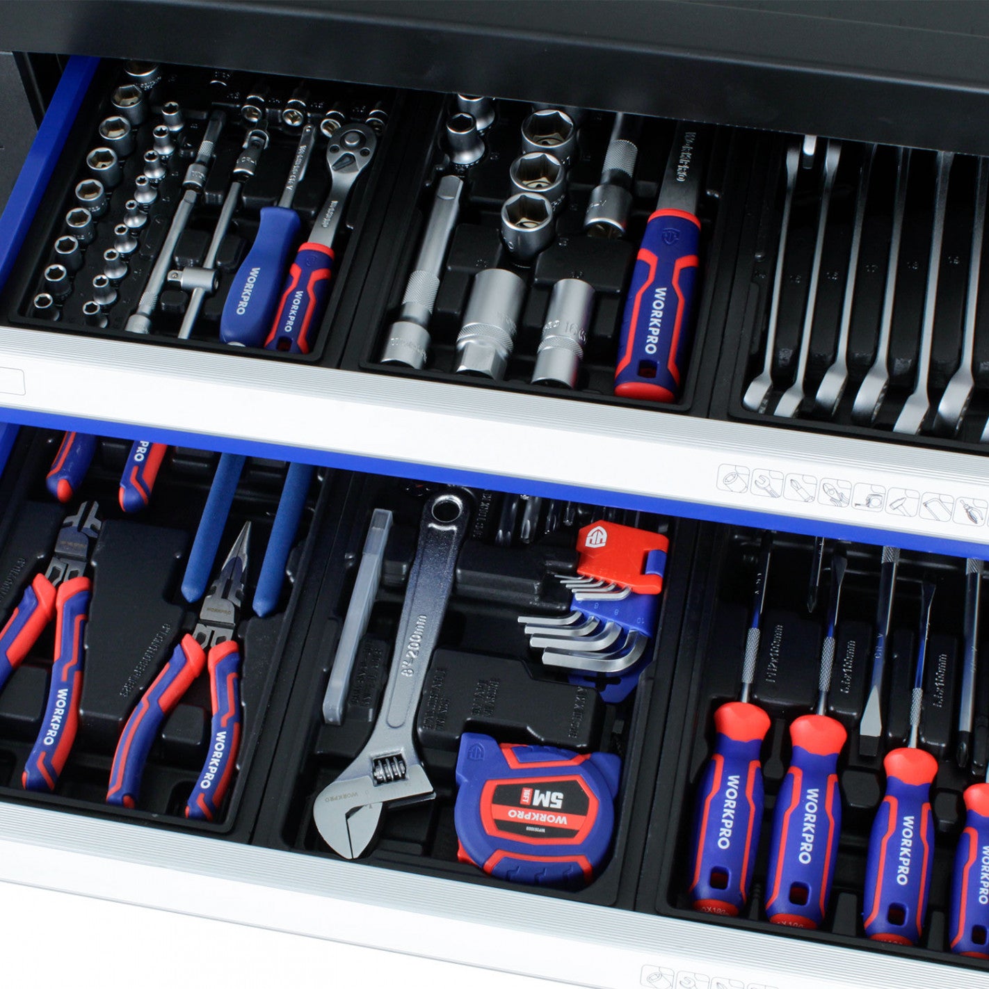 CARRO C/ 193 HERRAMIENTAS WORKPRO WP209074