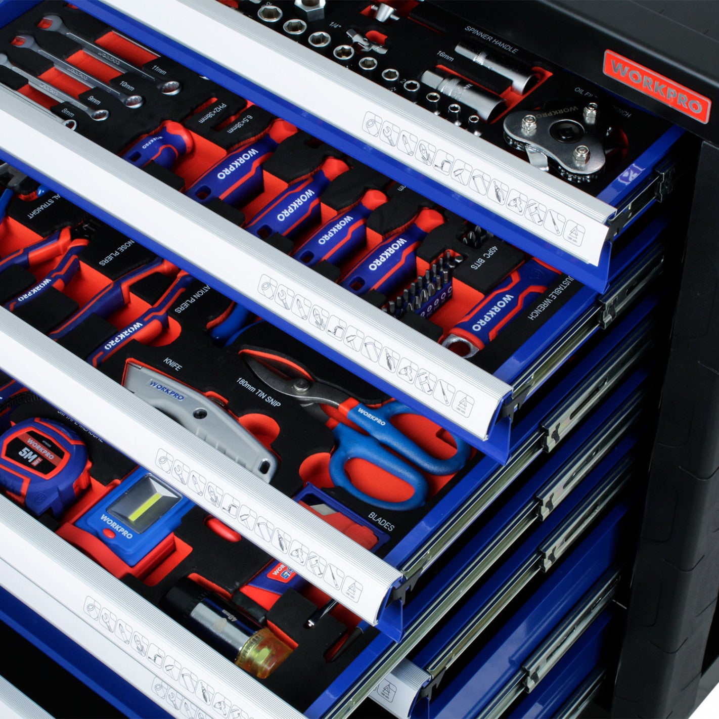 CARRO C/ 255 HERRAMIENTAS WORKPRO WP209037