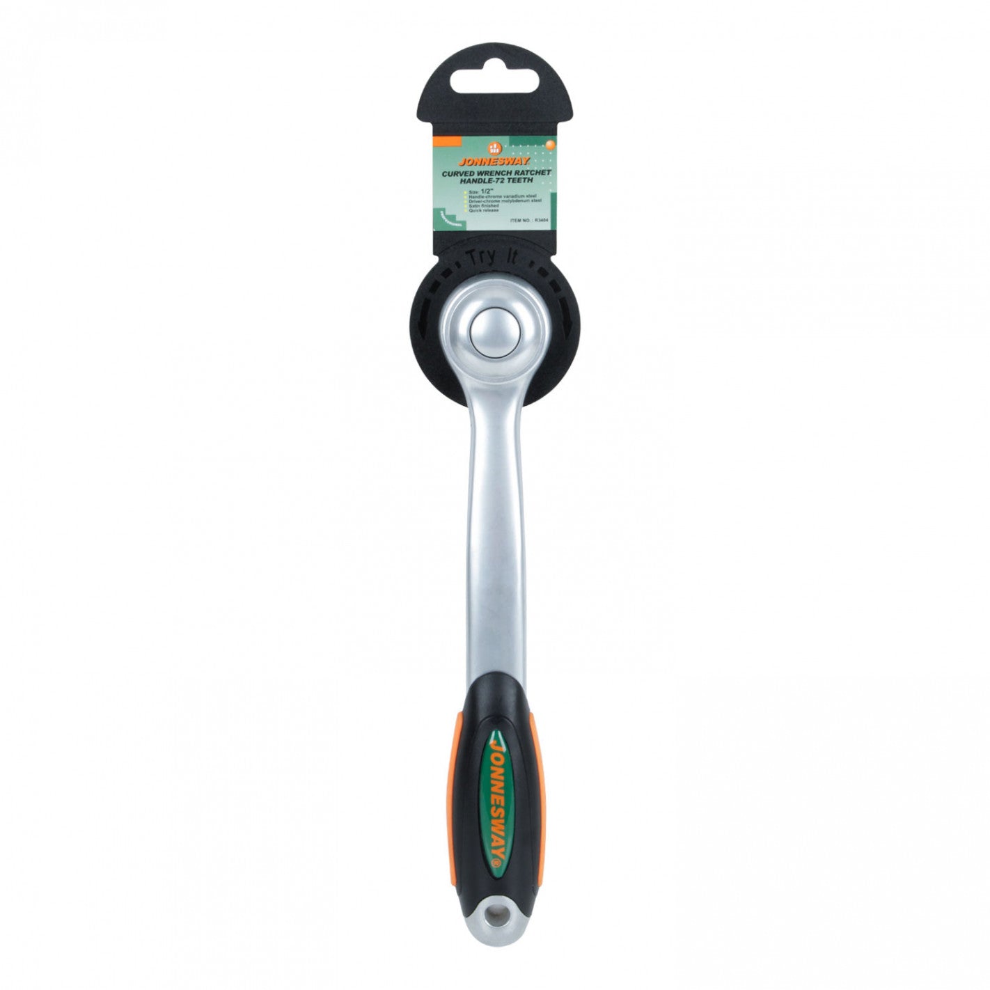 CHICHARRA CURVA CUADRANTE 1/2" 72 dientes R3404 (R3404) - JONNESWAY