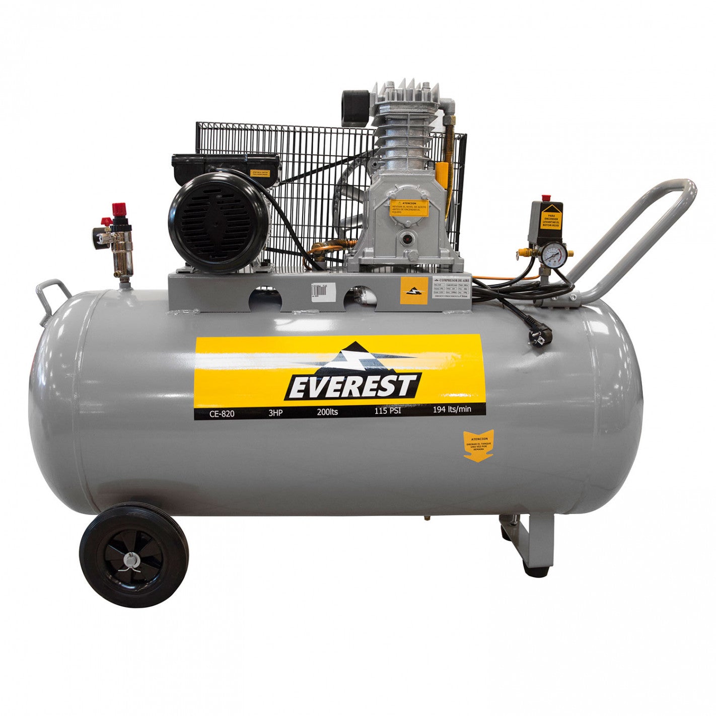 COMPRESOR 3hp 200 litros 220v CE-820 (COMPRESOR) - EVEREST