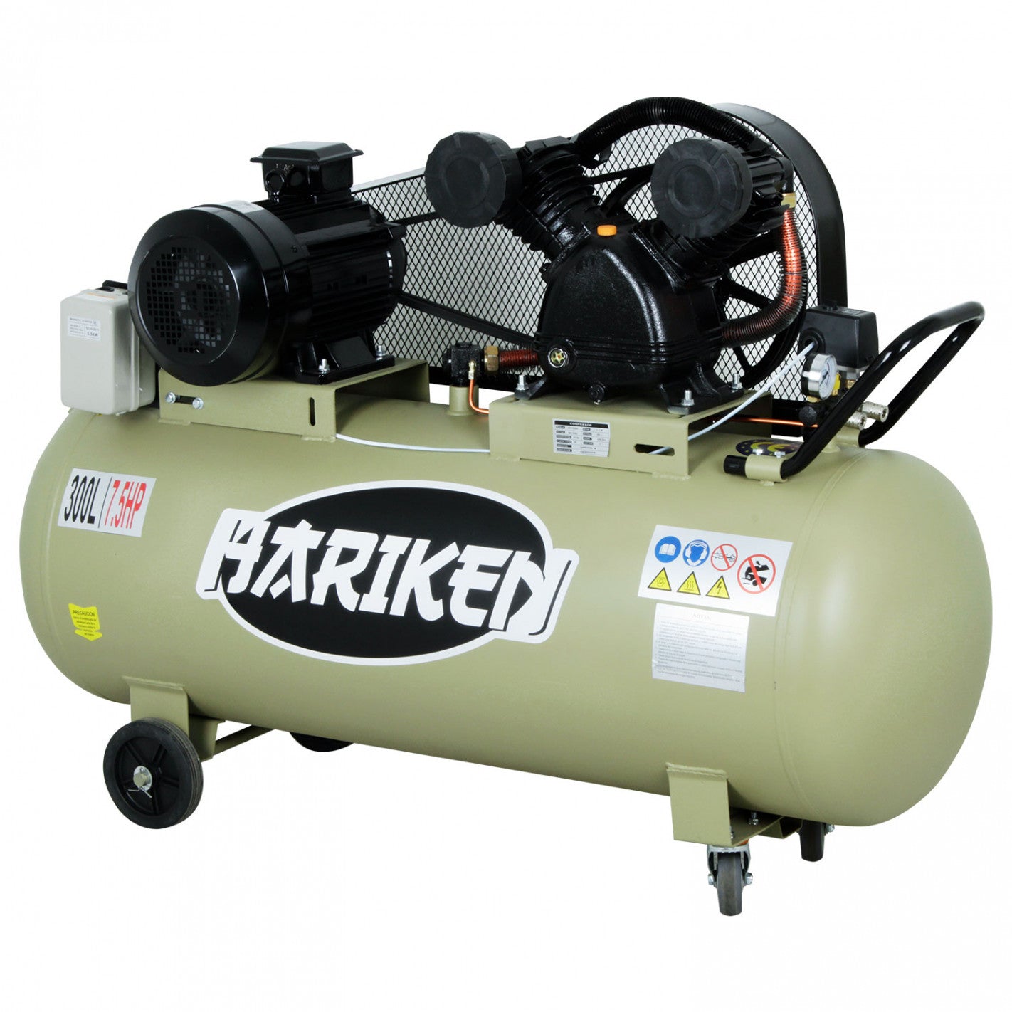 COMPRESOR 7,5hp 300 litros 380v CEV75300(H) en "V" (CEV75300) - HARIKEN