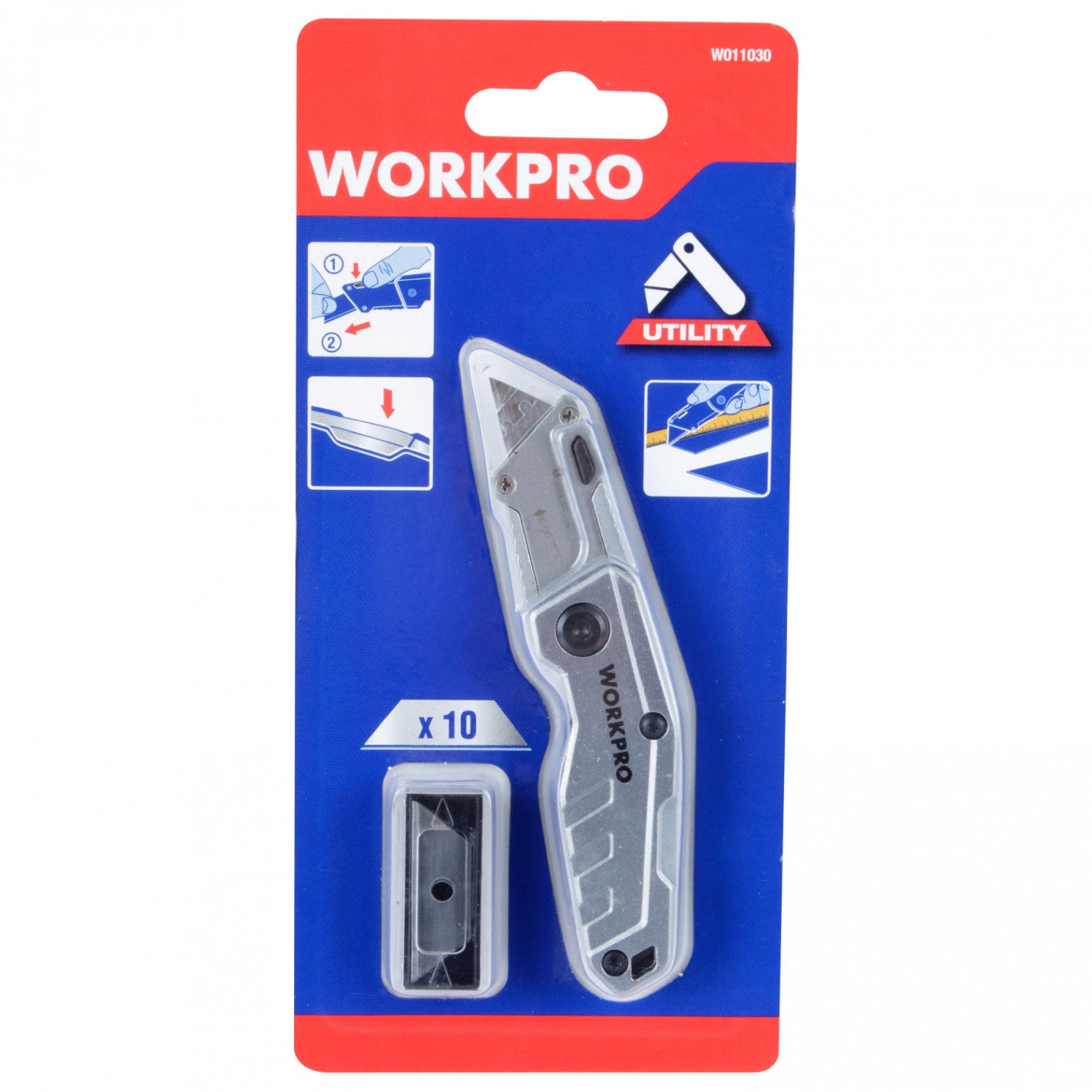 CUCHILLO PLEGABLE MINI METAL W011030WE (W011030WE) - WORKPRO