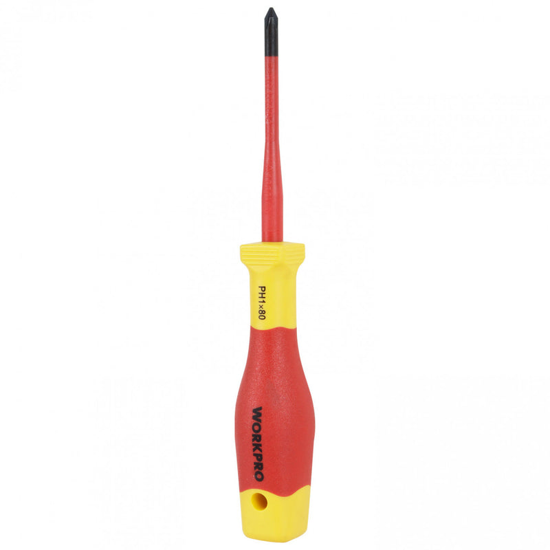 DESTORNILLADOR PHILLIPS AISLADO PH1x80mm WP341008 1000V VDE - WORKPRO