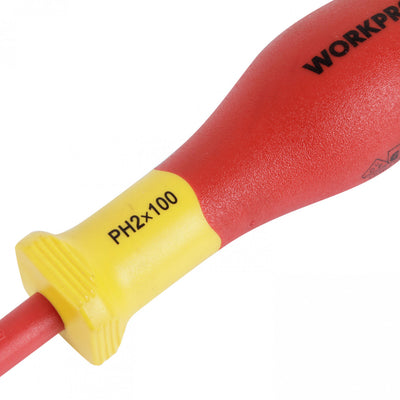 DESTORNILLADOR PHILLIPS AISLADO PH1x80mm WP341008 1000V VDE - WORKPRO