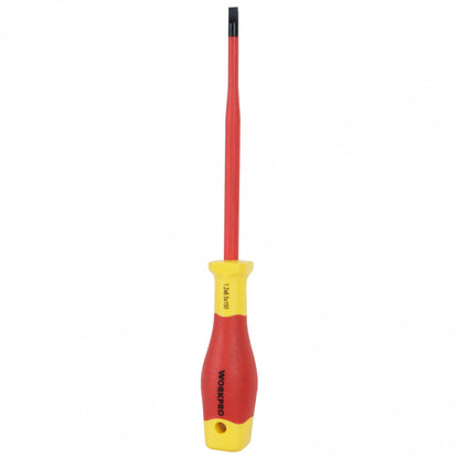 DESTORNILLADOR PLANO AISLADO DELGADO 1.2x6.5x150mm 1000V VDE - WORKPRO