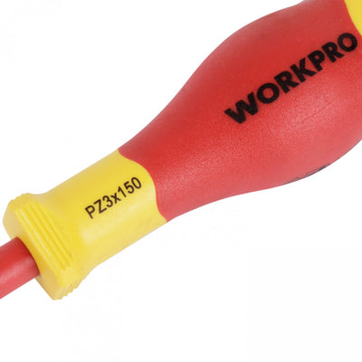 DESTORNILLADOR POZI AISLADO PZ3x150mm WP341022 1000V VDE - WORKPRO