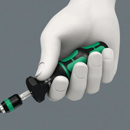 Destornillador dinamométrico Serie 7400 Kraftform ajustable (1.2-30 Nm) con porta-puntas Rapidaptor de cambio rápido Wera