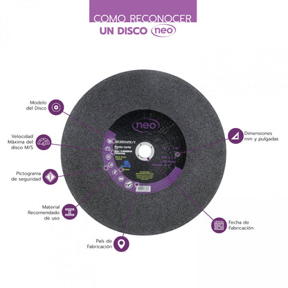 DISCO CORTE 14" x 3.2mm METAL/INOX 1235025/1