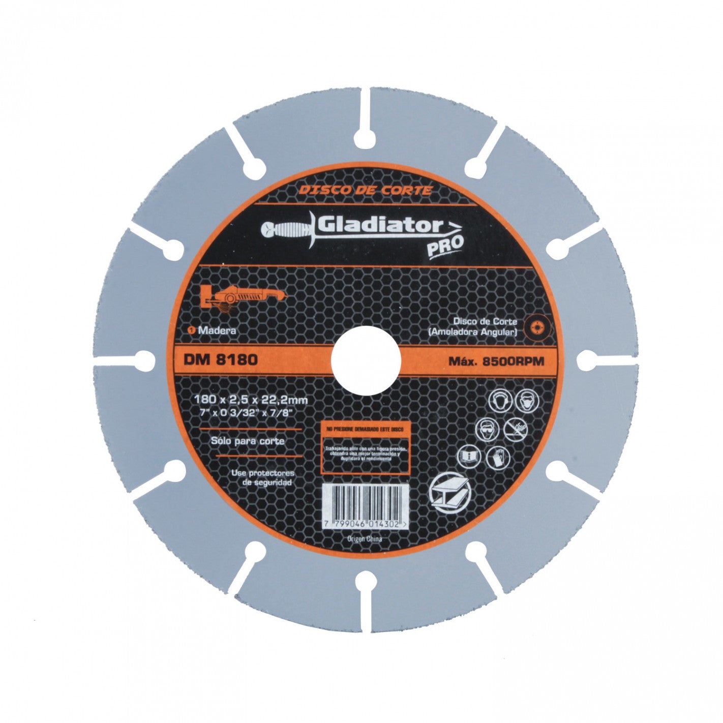 DISCO CORTE MADERA 7" DM 8180 (8180) - GLADIATOR