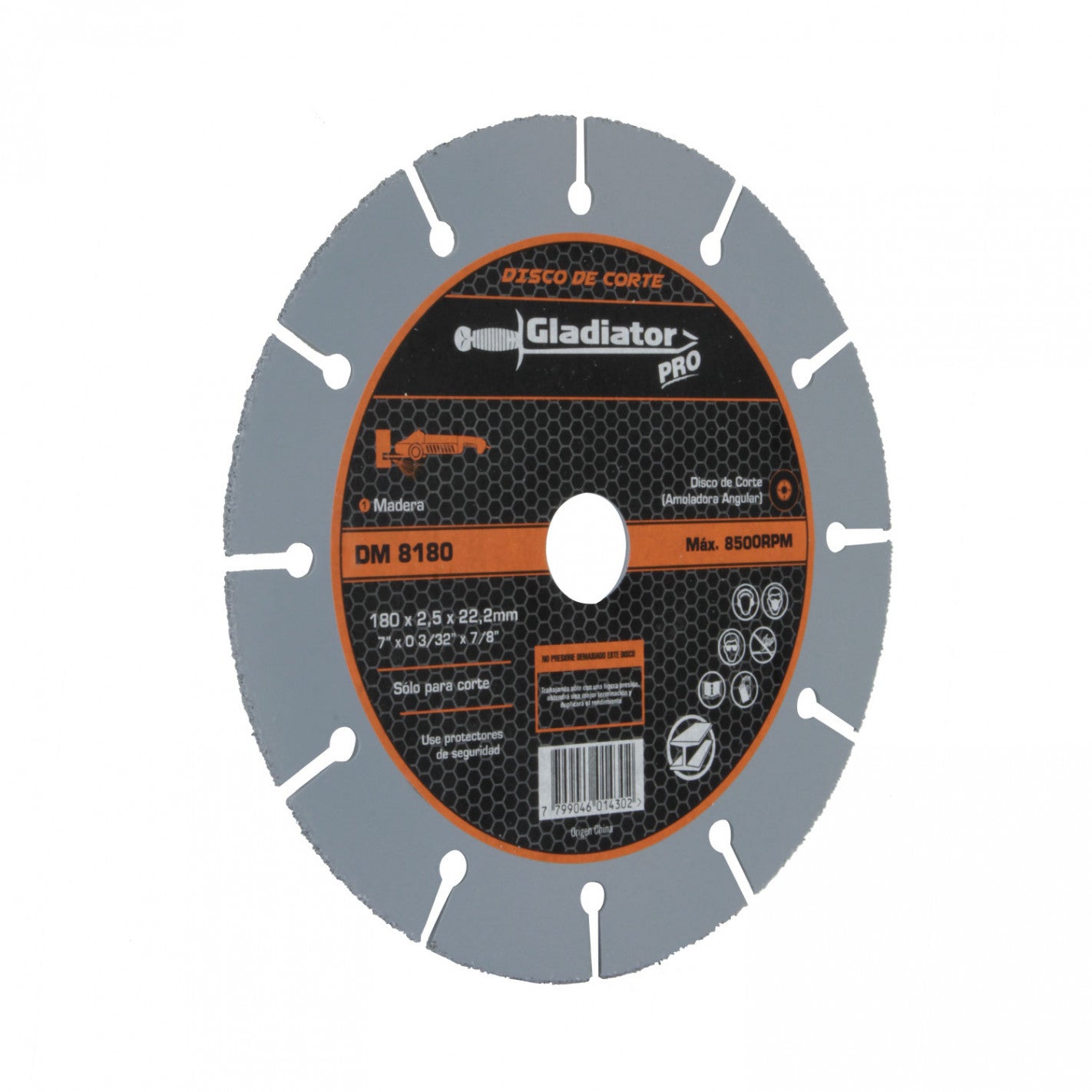 DISCO CORTE MADERA 7 DM 8180 - GLADIATOR